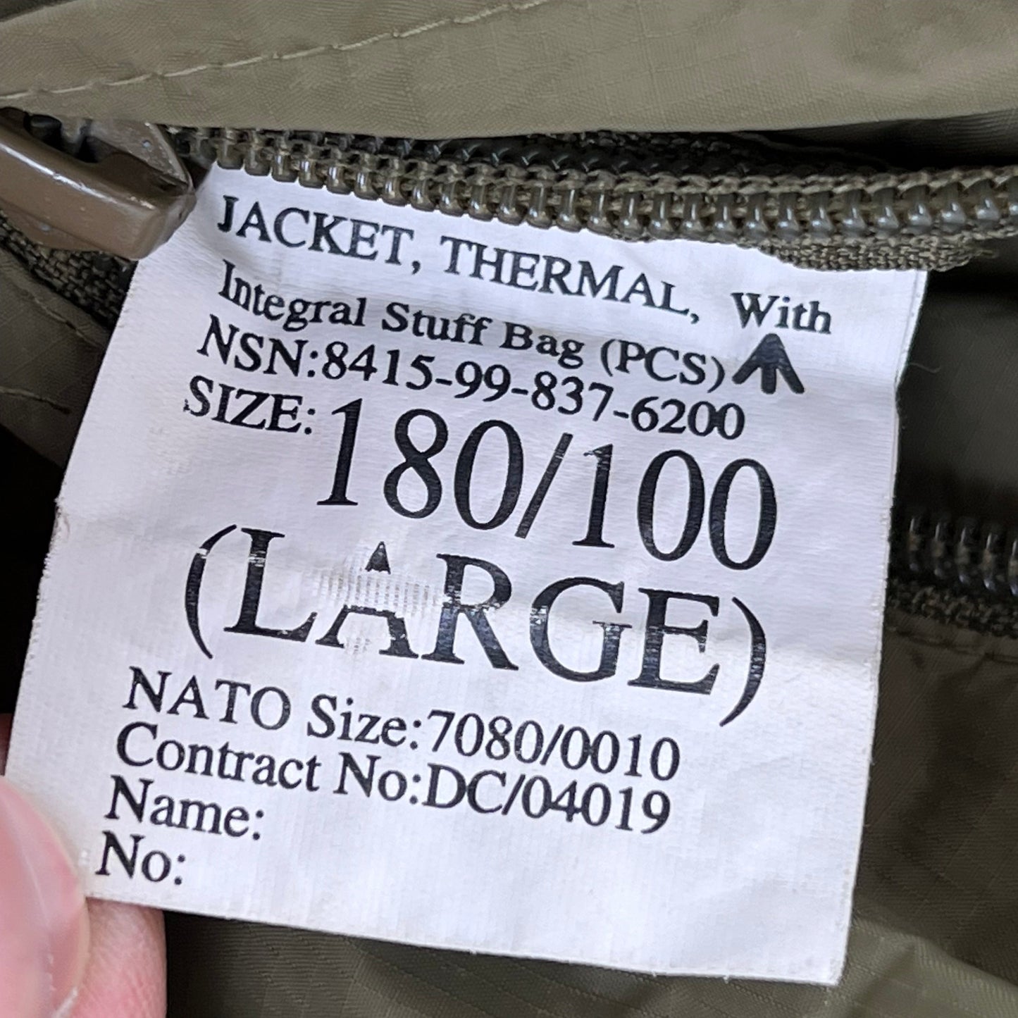 British Army Thermal Buffalo Jacket - Large