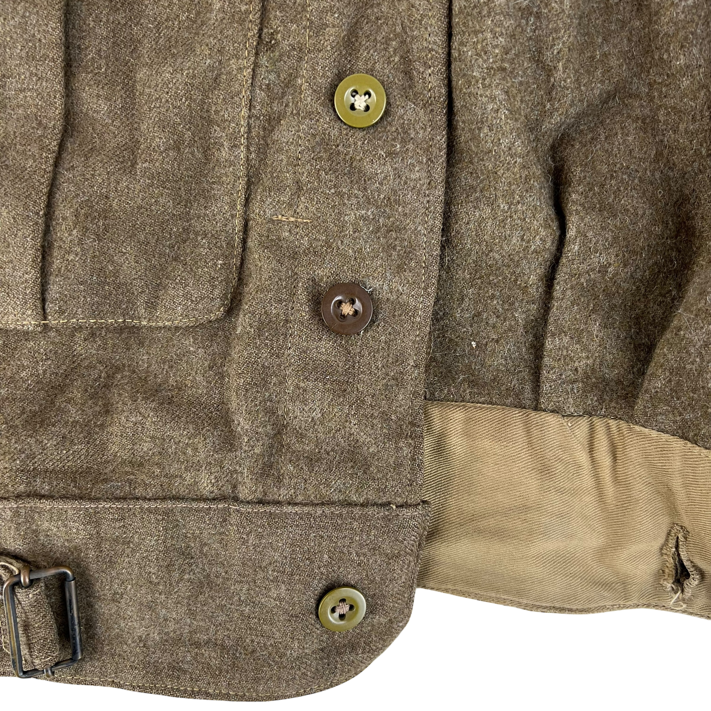 British Army 50s Khaki Ike 1949 Pattern Battle Dress Jacket - RADC - Medium SIZE 13