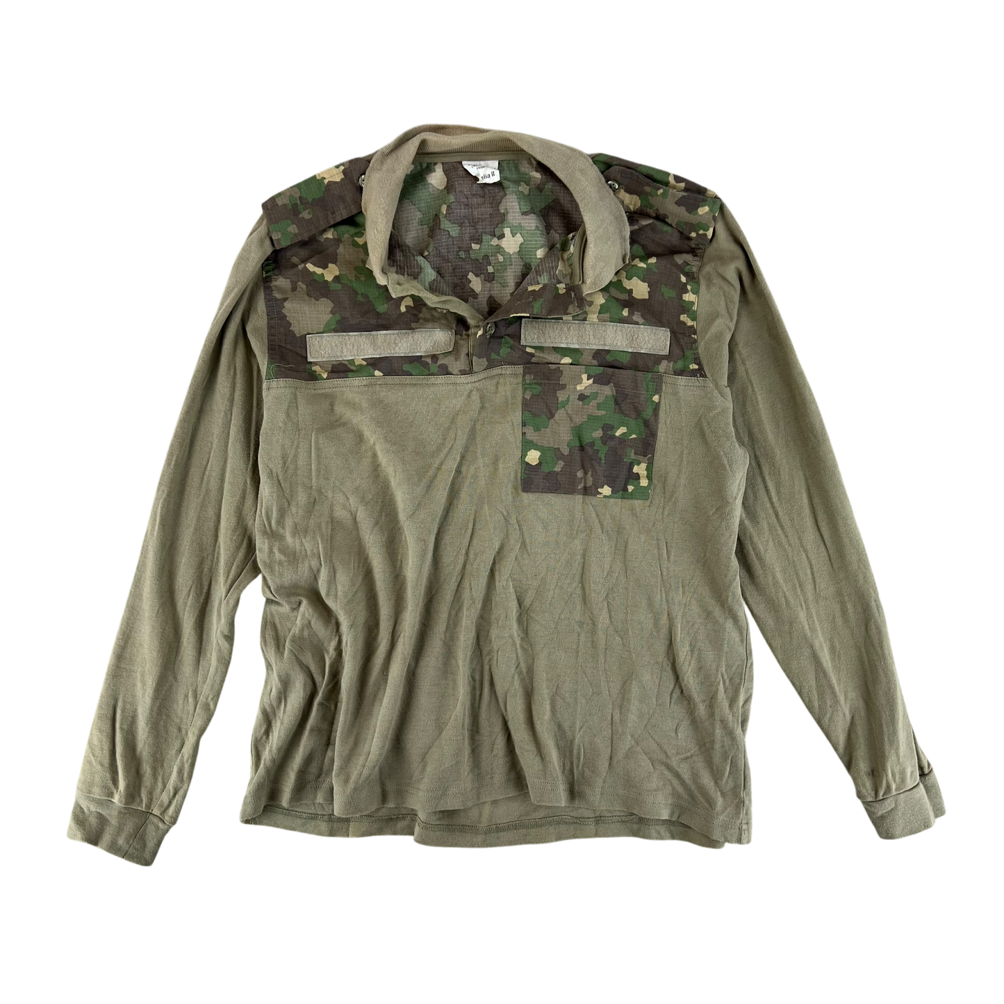 Romanian Army M2017 Woodland Camouflage Polo Top - Medium