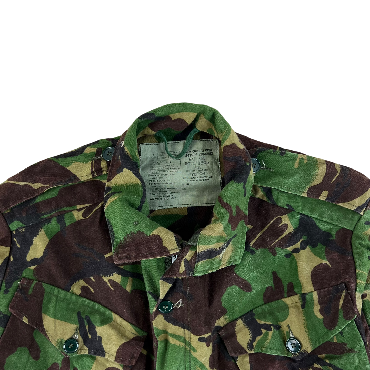 British Army 85 Pattern Woodland DPM Camo Combat Smock - Large 170/104