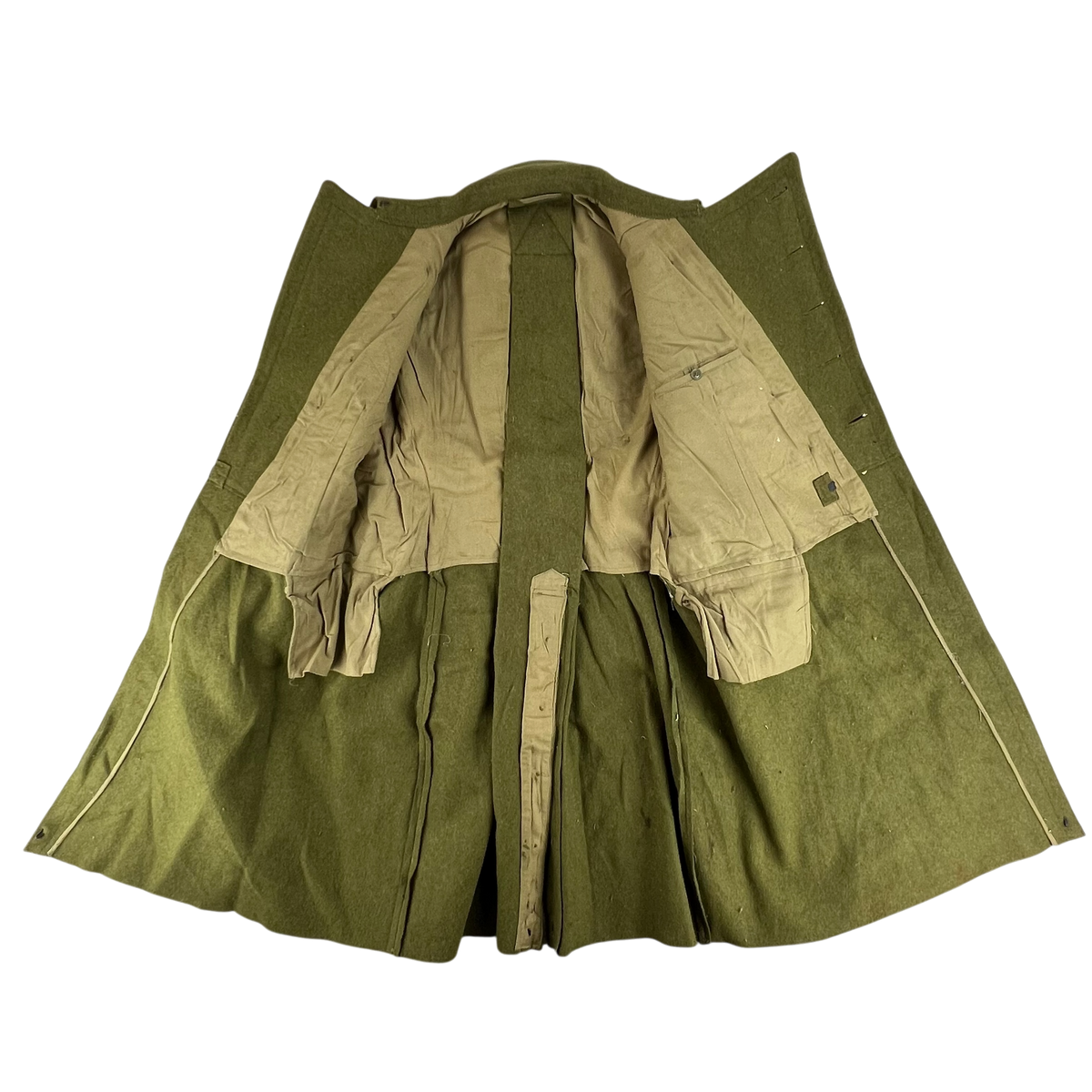 Romanian People's Army 70s Khaki Wool Greatcoat - Medium