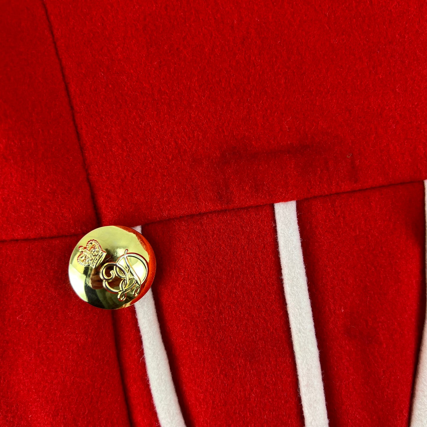 British Army Red Tunic Jacket - Queen's Division Normandy Band - Large
