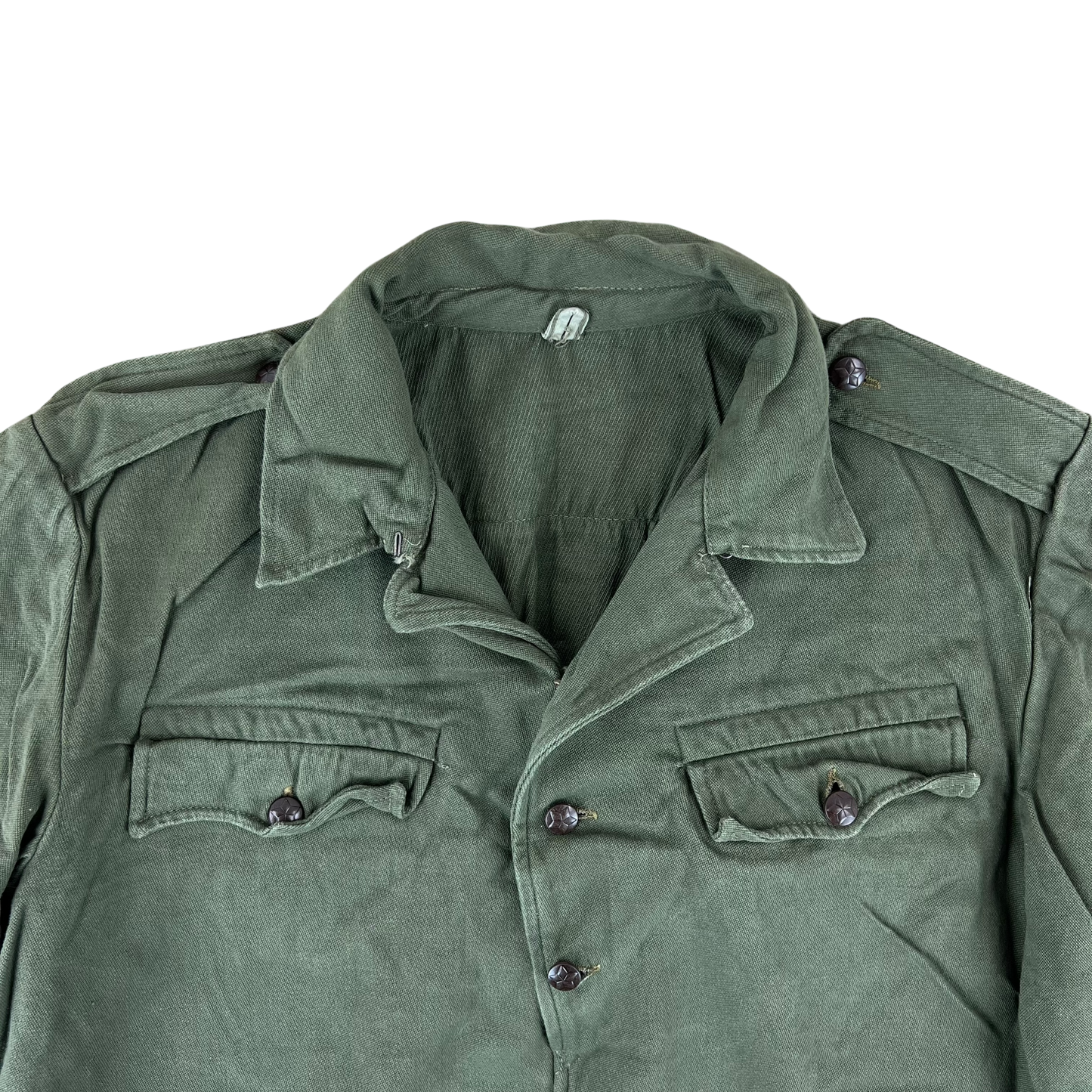 Bulgarian People's Army Olive Green Cossack Shirt - Large