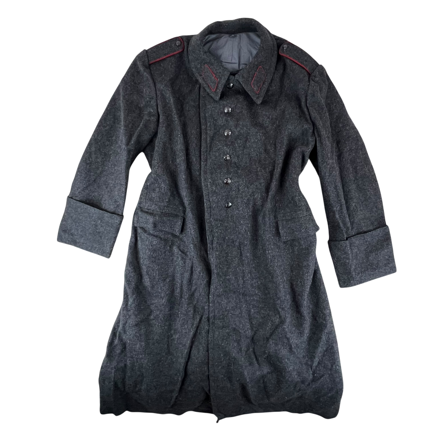 Bulgarian People's Army 80s Grey Wool Greatcoat - Large