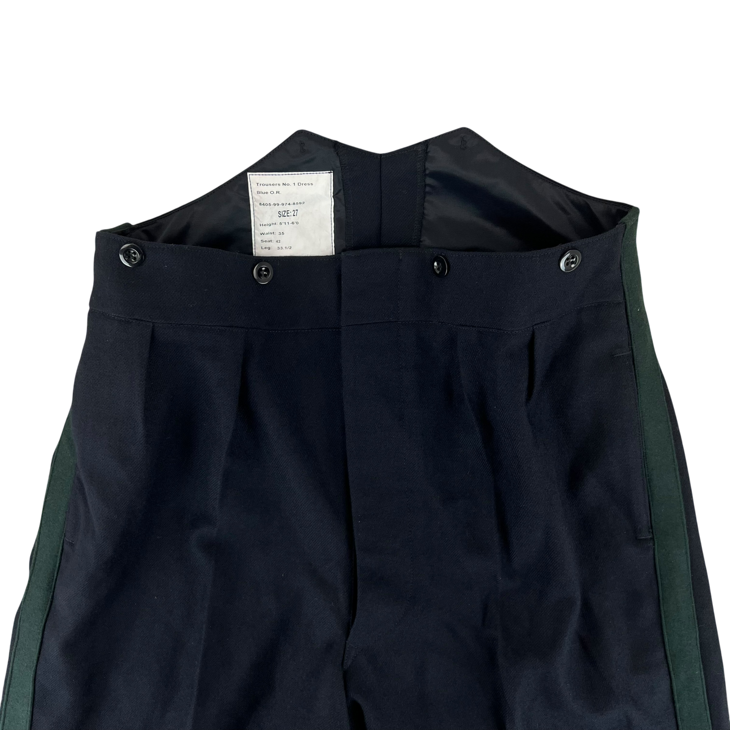 British Army No1 Blues Dress Trousers - Light Infantry / Rifles - W35 L33.5