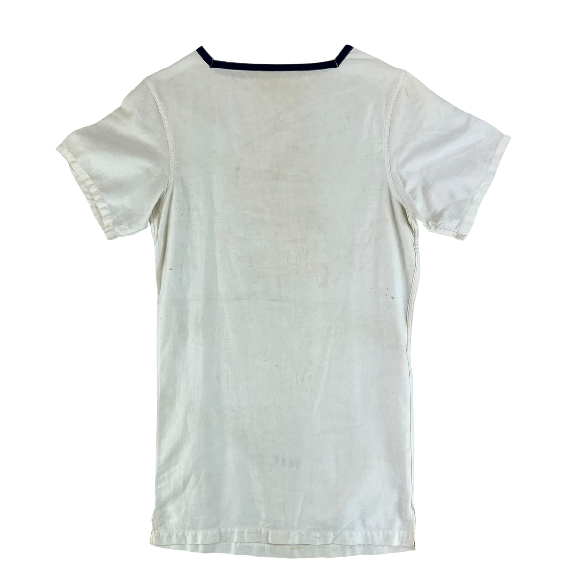 British Royal Navy 40s White Jumper Sailor's Top - Small
