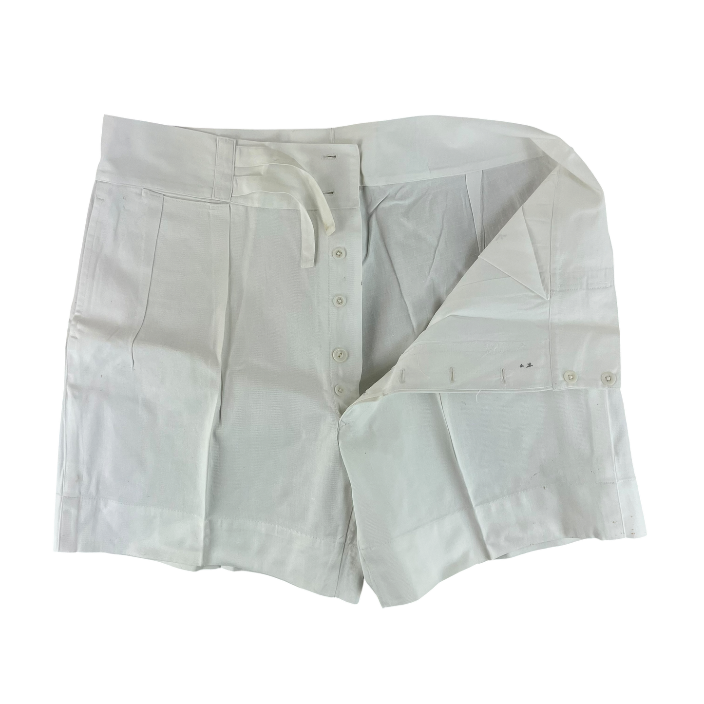 British Merchant Navy 50s Tropical White Shorts - W40