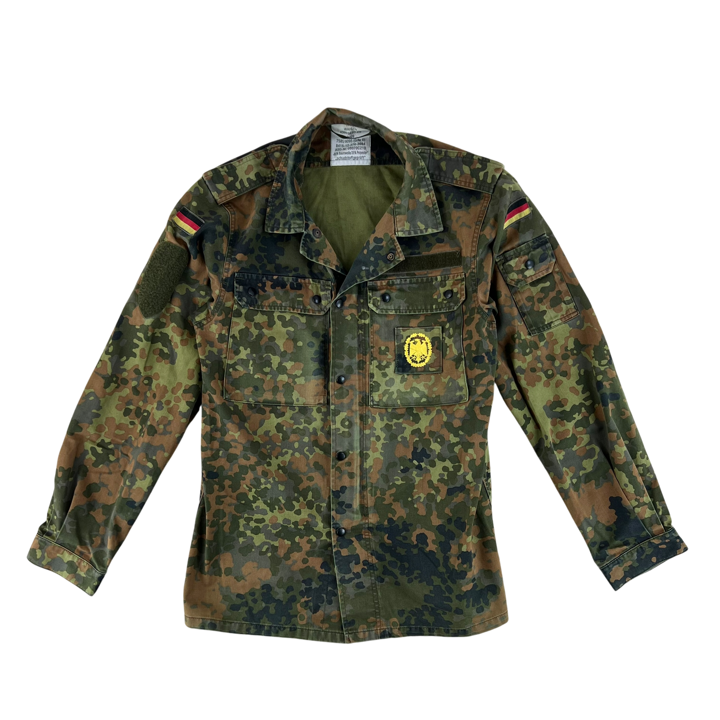 German Army Flecktarn Camouflage Long Sleeve Field Shirt - Medium GrNr 6