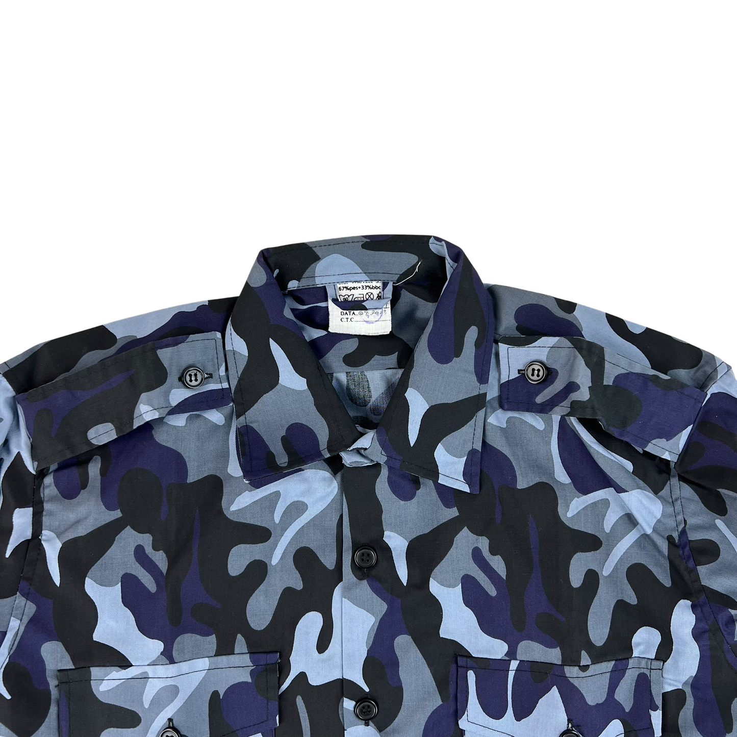Romanian Army / Police M1990 Blue Leaf Camouflage Long Sleeve Shirt - Medium