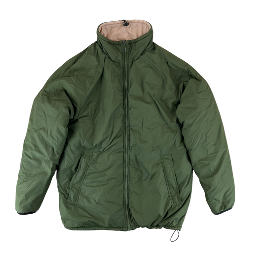 British Army Reversible Thermal Olive Green / Tan Quilted Jacket - Medium
