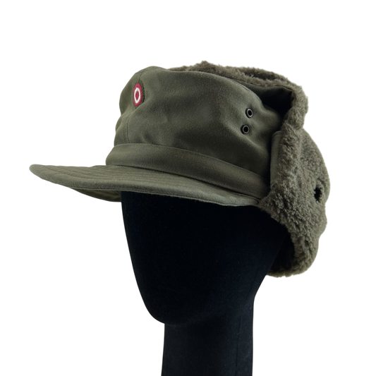 Austrian Army Olive Drab Cold Weather Trapper Cap - Medium 58cm