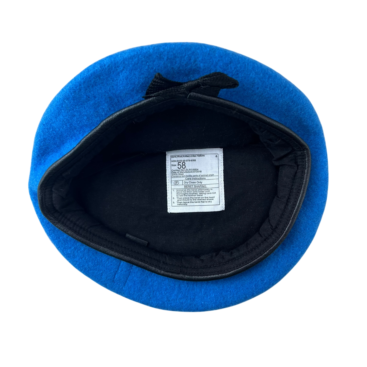 British Army Beret UN Blue - Medium 58cm