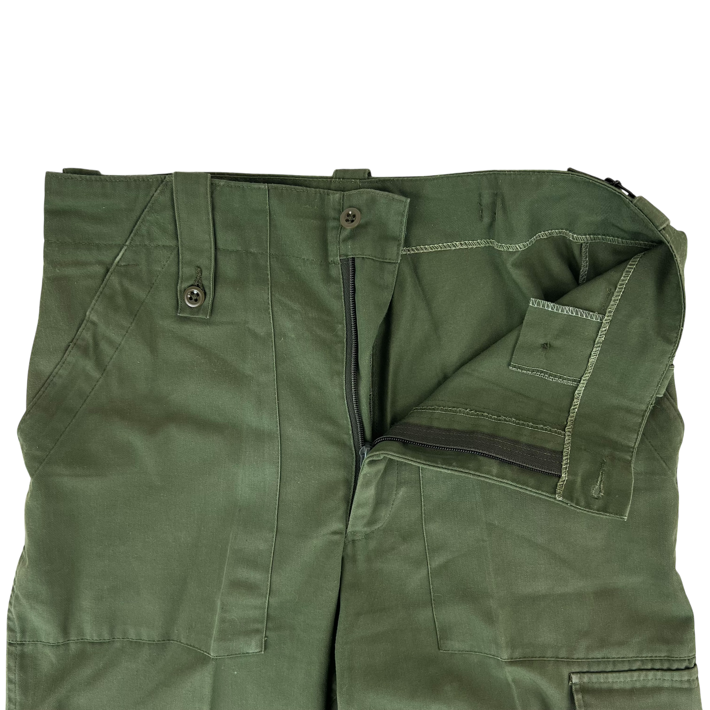 British Army Olive Green Fatigue Work Trousers - W31 L29