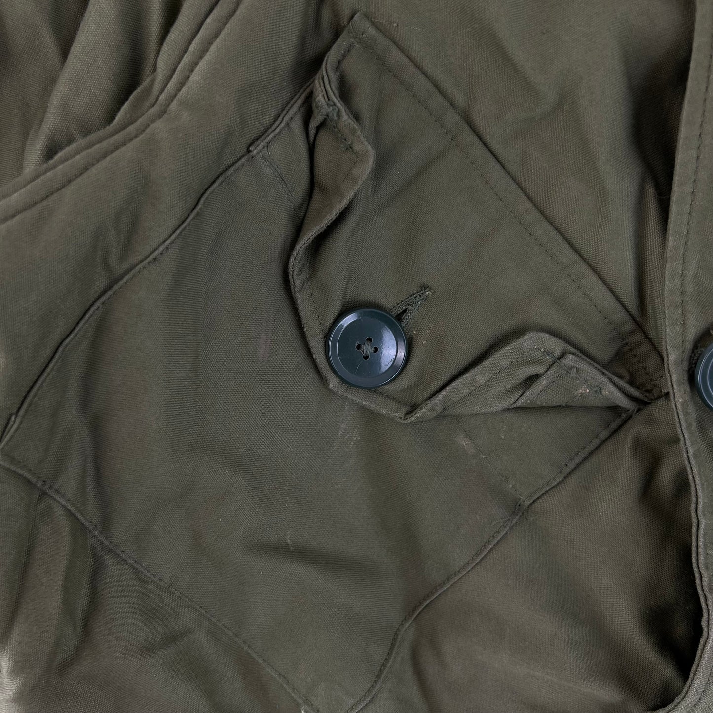 British Army 60s Olive Green Middle Parka - Large SIZE 2