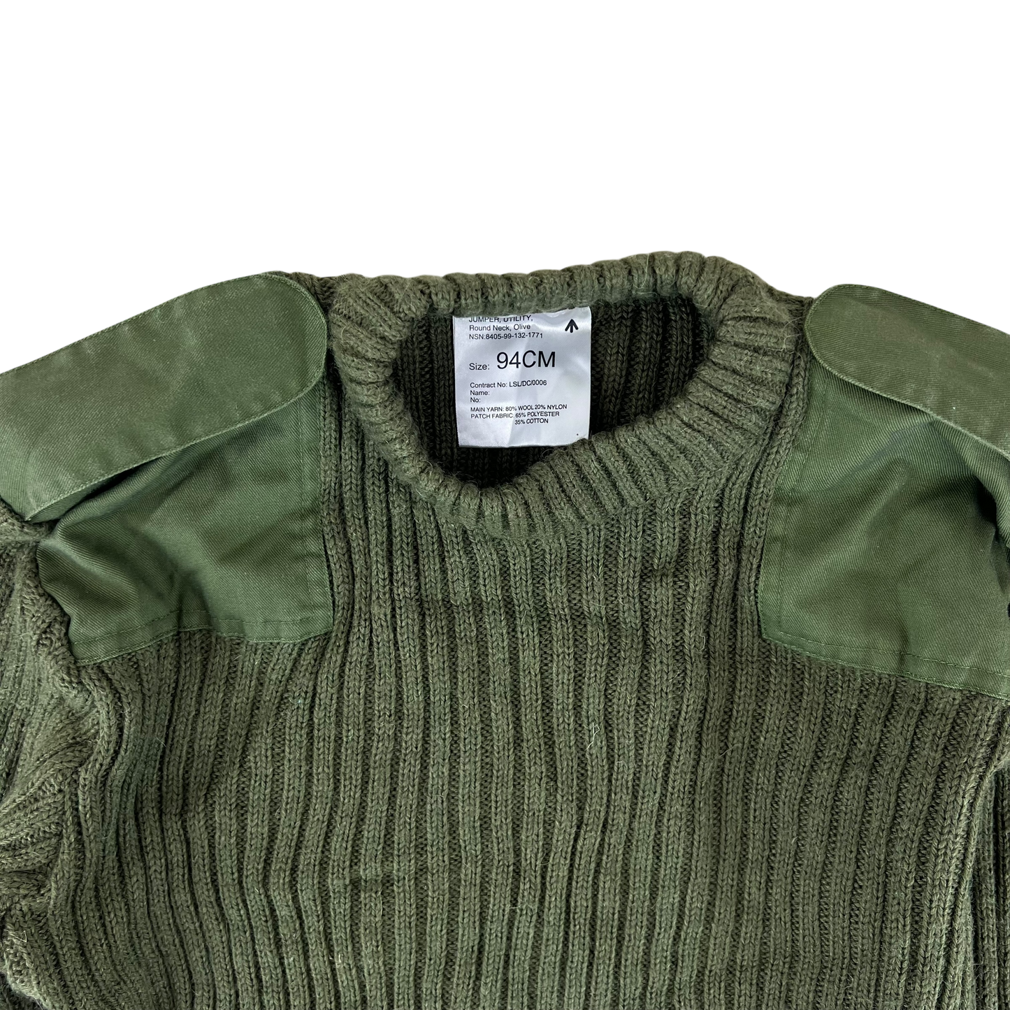 British Army Olive Green Pullover Jumper - Medium 94cm