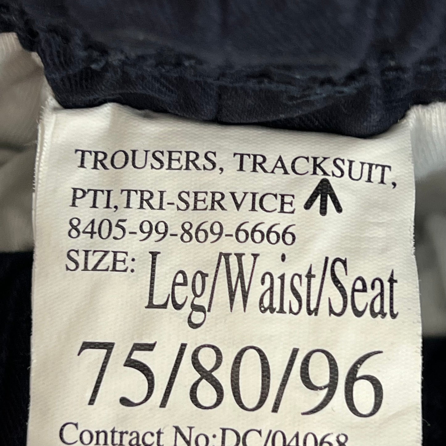 British Army / Tri-Services Navy Blue PTI Tracksuit Trousers - W31 L29