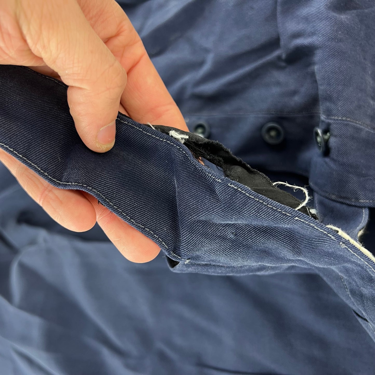 British Merchant Navy 50s Blue Tropical Shorts - W39