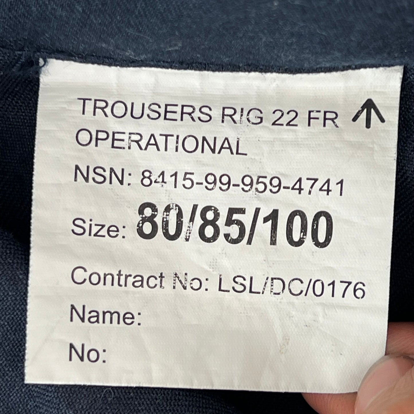 British Royal Navy FR 22 Rig Combat Trousers - W33 L31