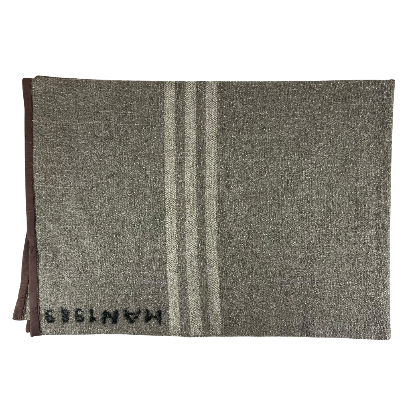 Romanian Army Oatmeal Brown Wool Blanket