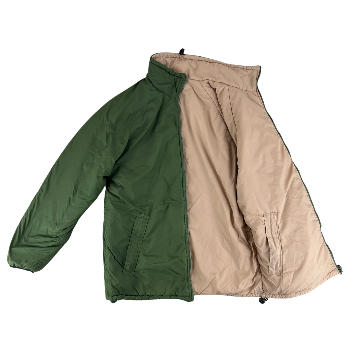 British Army Reversible Thermal Olive Green / Tan Quilted Jacket - Large
