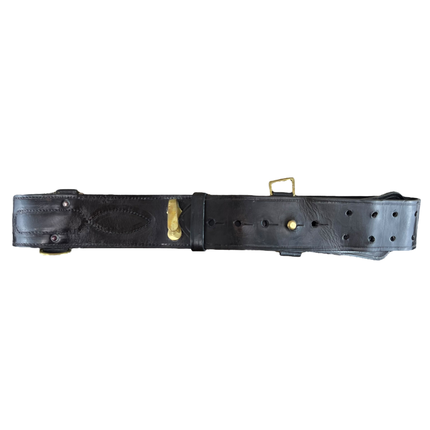 British Army Dark Brown Leather Belt - Large