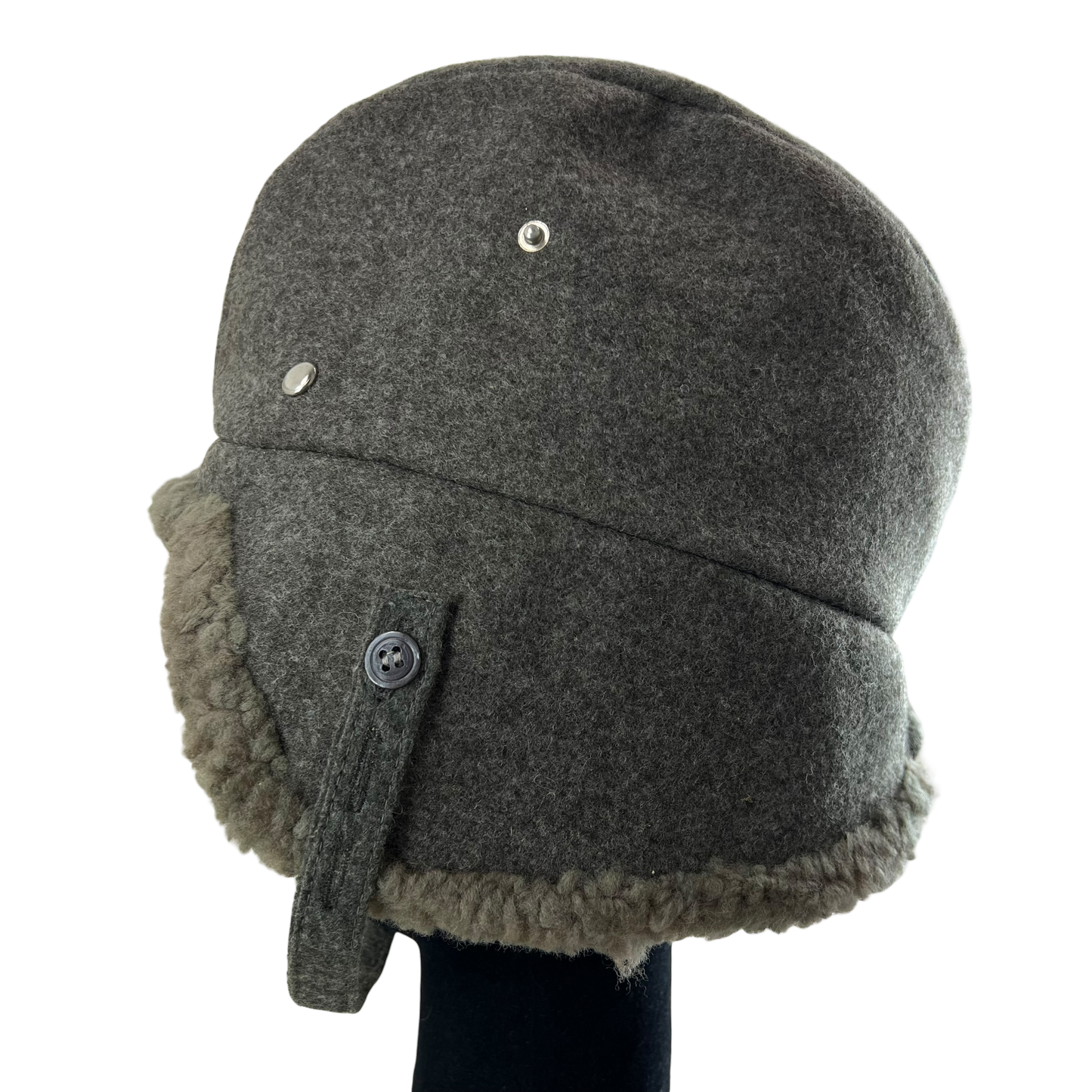 Swedish Army WW2 M43 Wool Ushanka Cap - Small 56cm