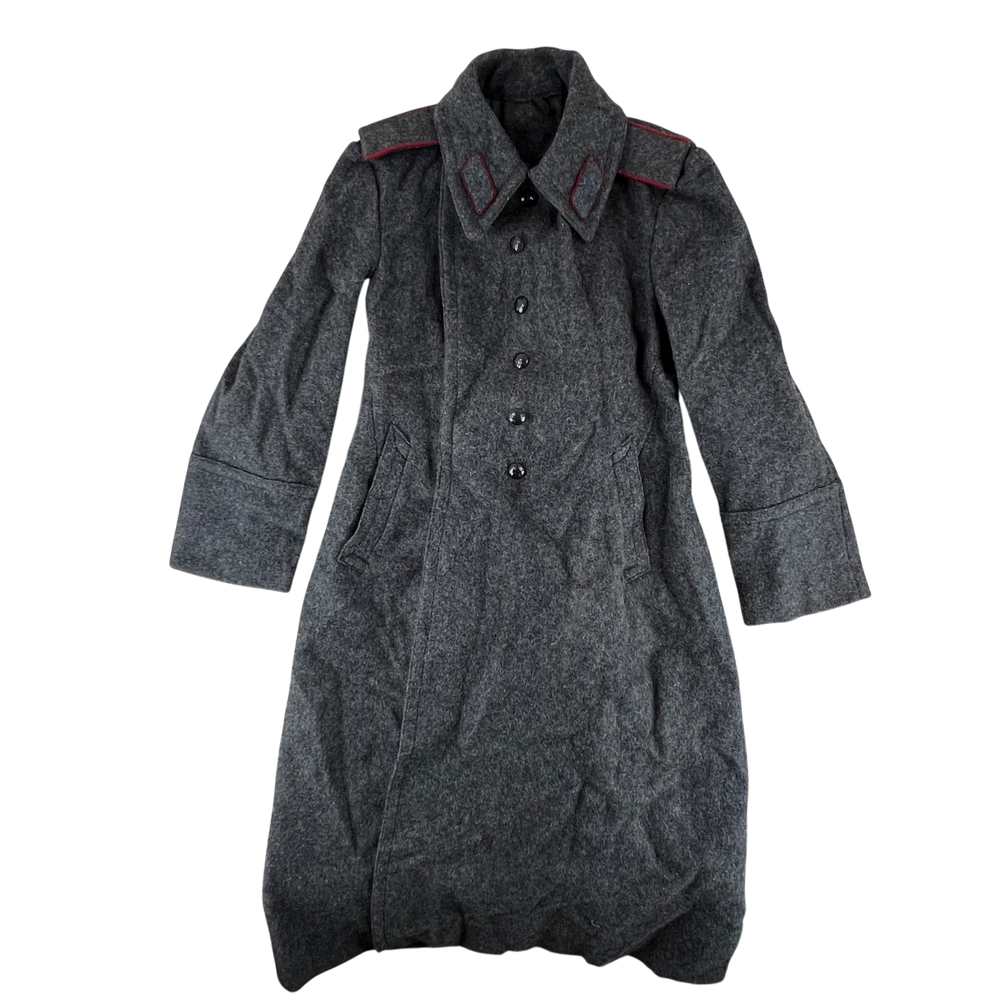 Bulgarian People's Army 50s Grey Wool Greatcoat - Medium