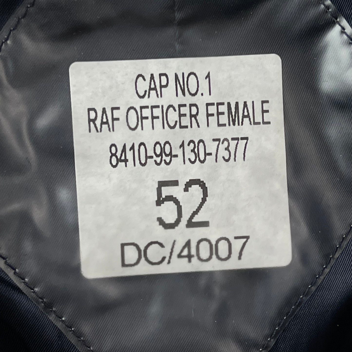 British RAF Women's Peaked Dress Cap - XX Small 52cm