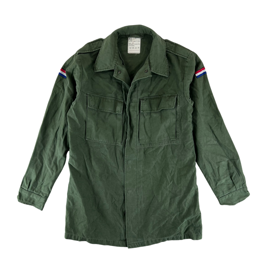Dutch Army Field Shirt Jacket Green Long Sleeve - Medium
