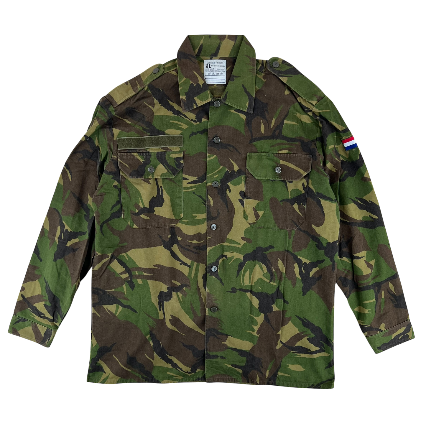 Dutch Army Field Shirt DPM Woodland Camouflage Long Sleeve - Large