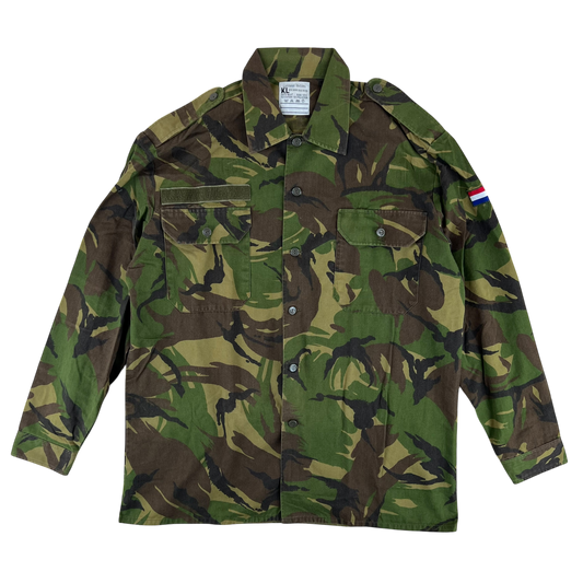 Dutch Army Field Shirt DPM Woodland Camouflage Long Sleeve - Large