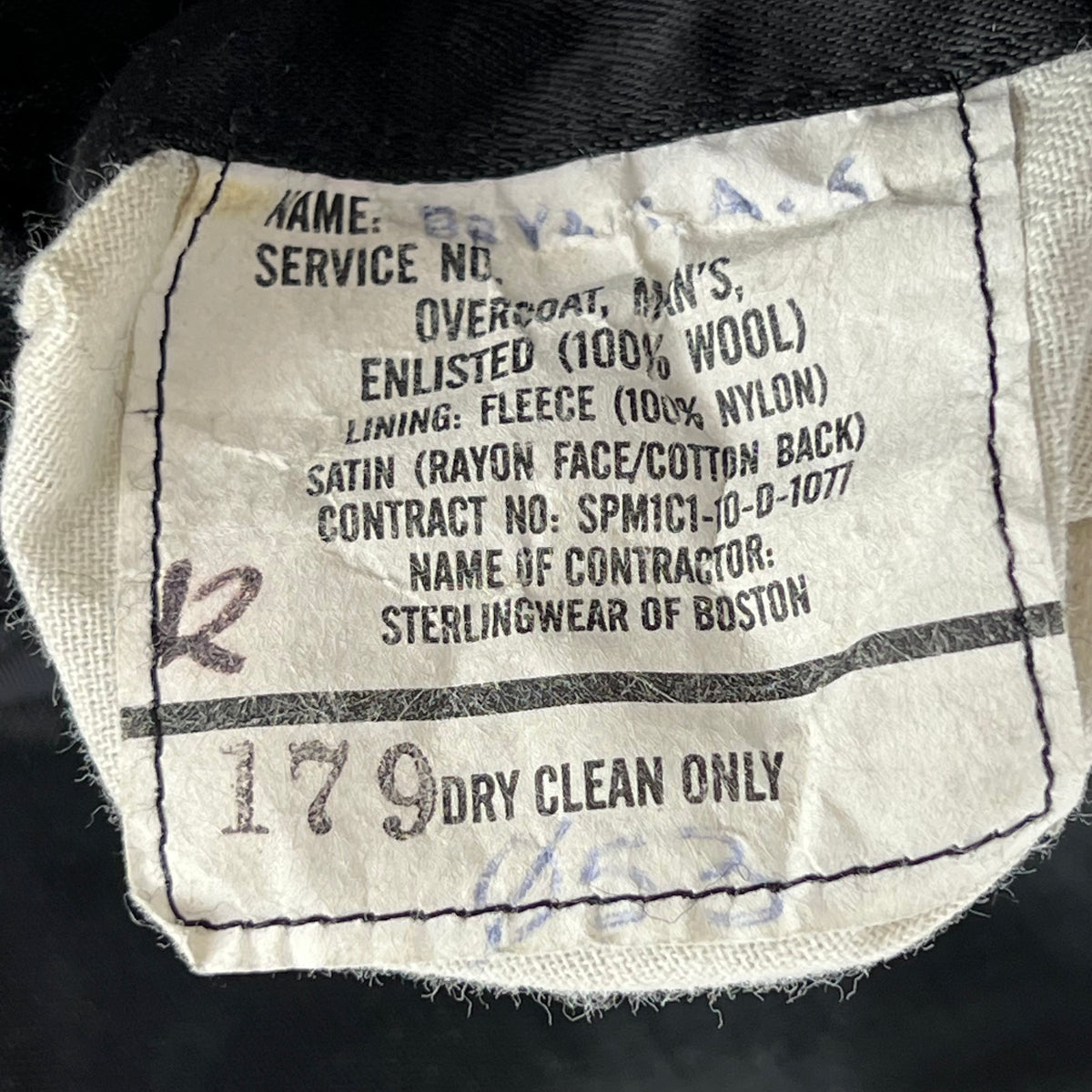 US Navy Black Wool Peacoat - Large 44R
