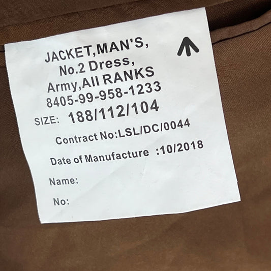 British Army No.2 FAD Dress Jacket - Medical Corps - Large 188/112