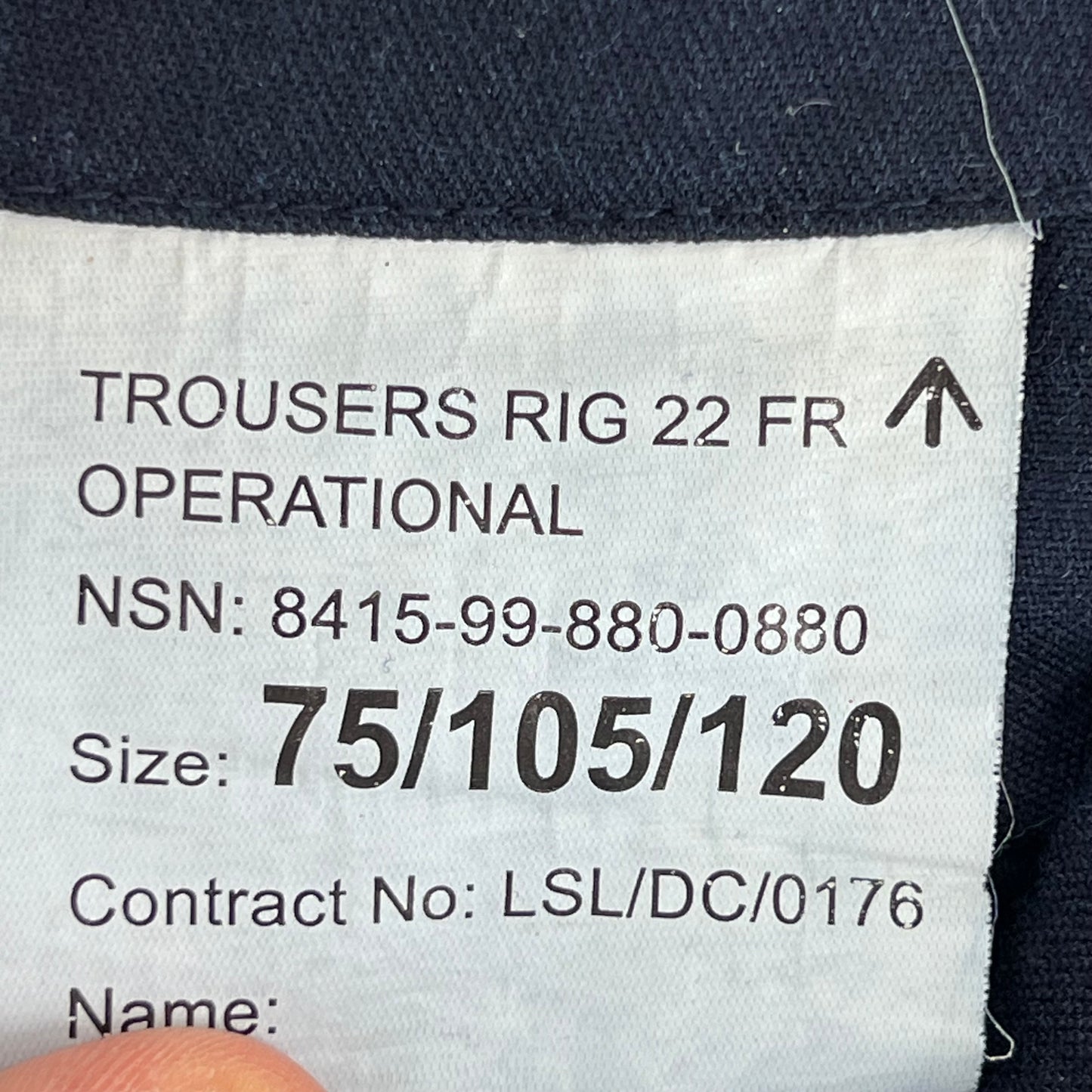 British Royal Navy FR 22 Rig Combat Trousers - W41 L29