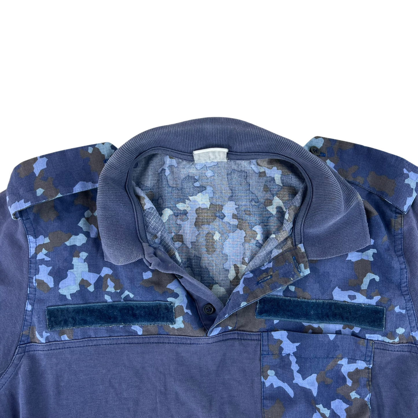 Romanian Navy M2017 Blue Camouflage Polo Top - Medium