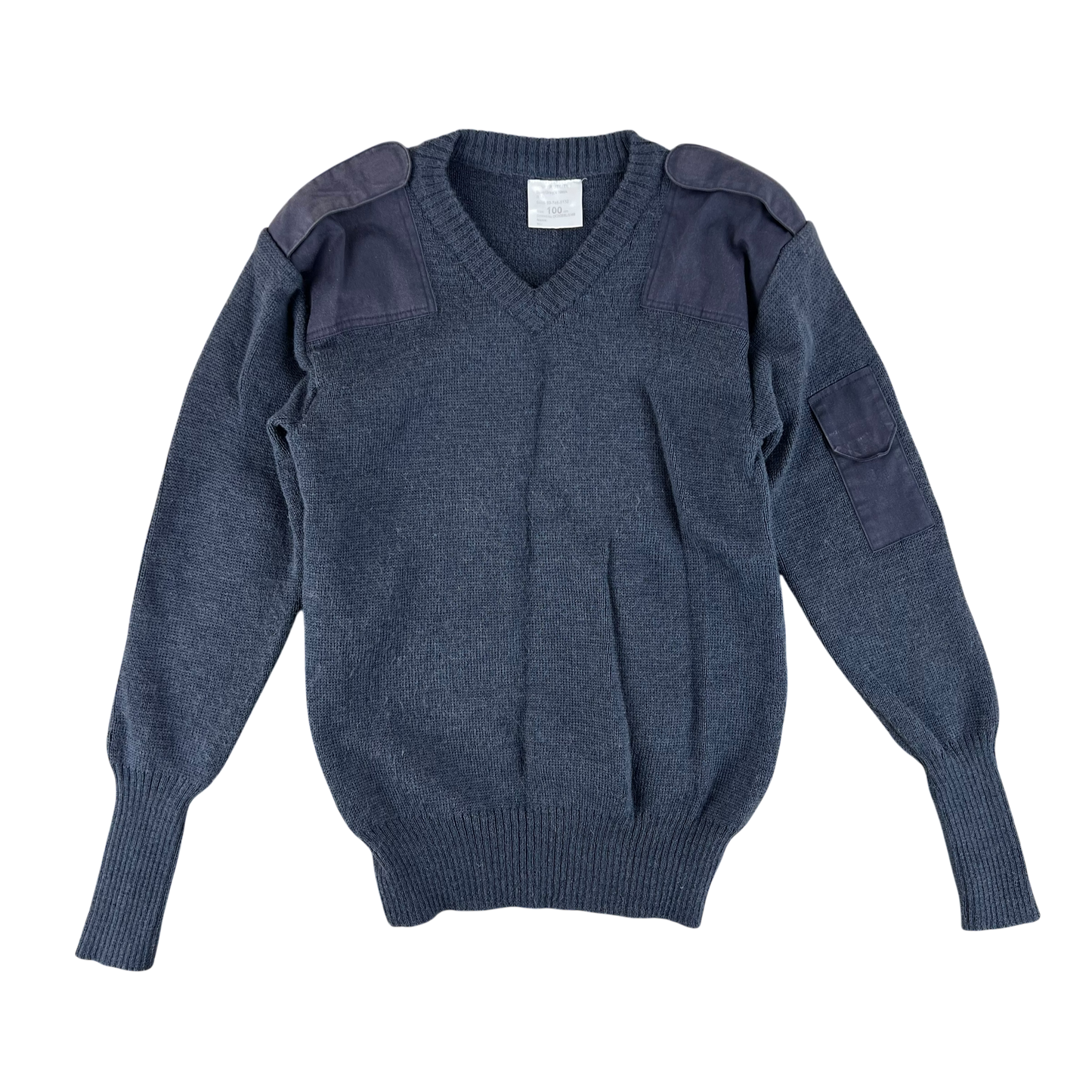 British RAF Wool V Neck Pullover Jersey Jumper - Medium 100cm