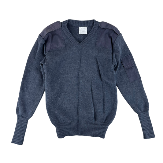 British RAF Wool V Neck Pullover Jersey Jumper - Medium 100cm