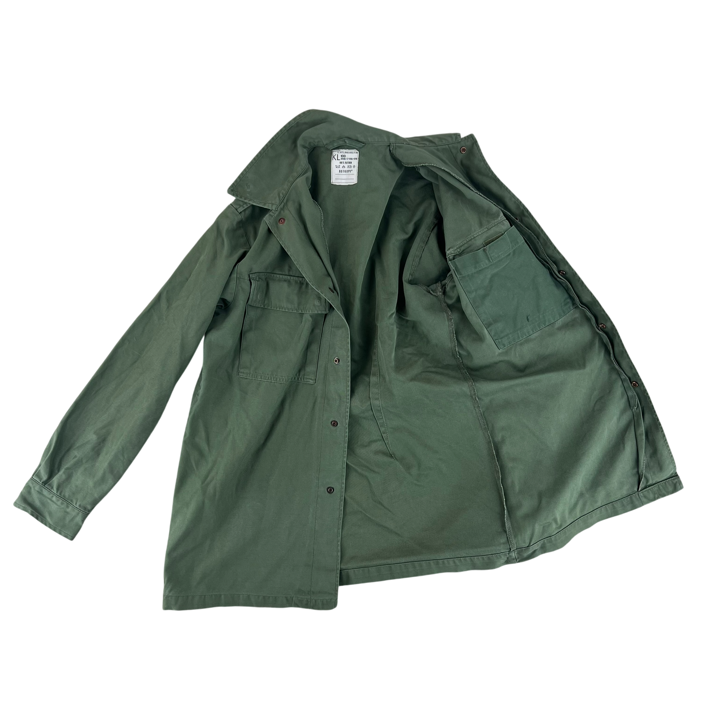Dutch Army 90s Green Field Shirt Jacket - Medium