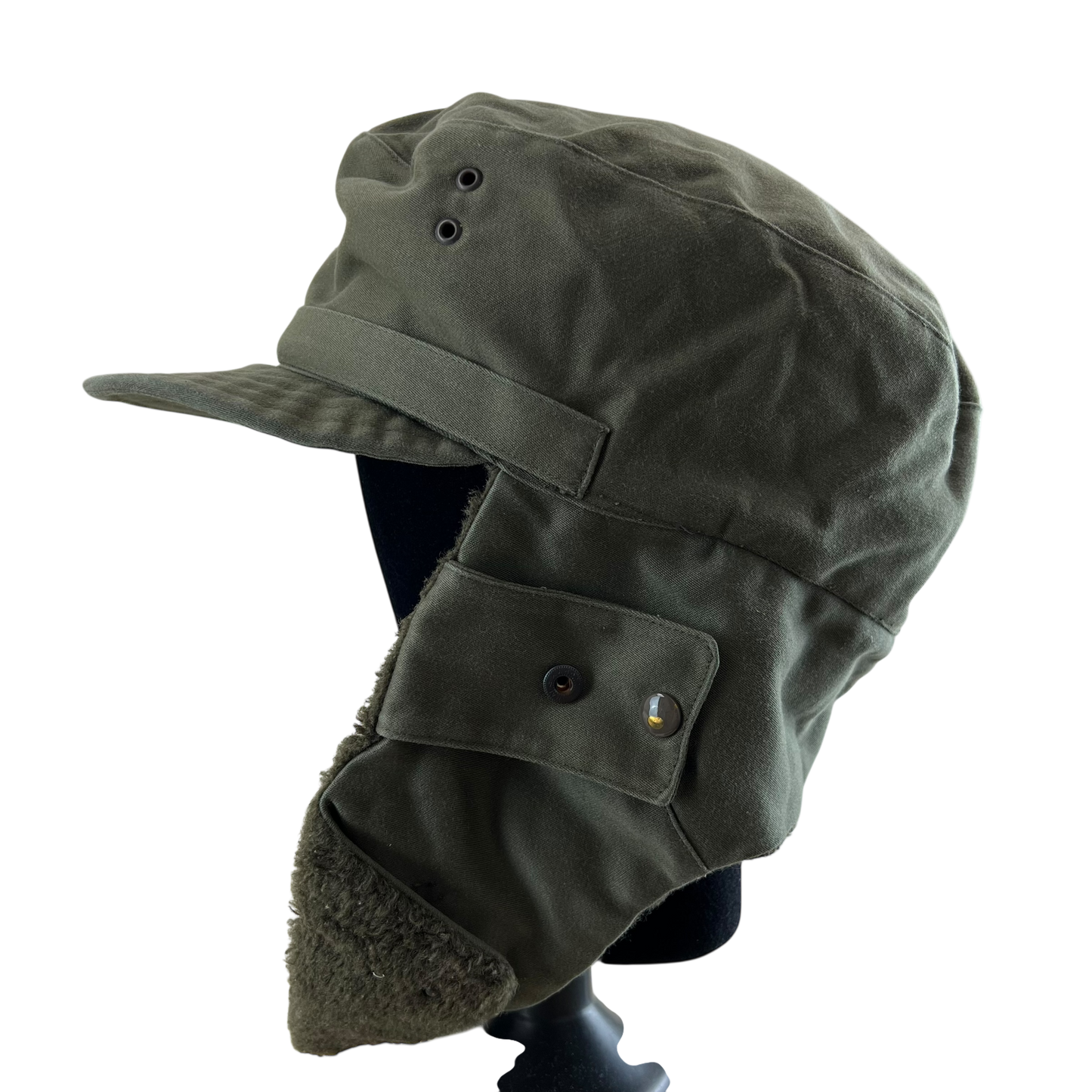 Austrian Army Olive Drab Cold Weather Trapper Cap - Medium 58cm