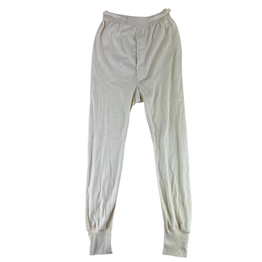 US Army Vintage Cream Long Johns - Small