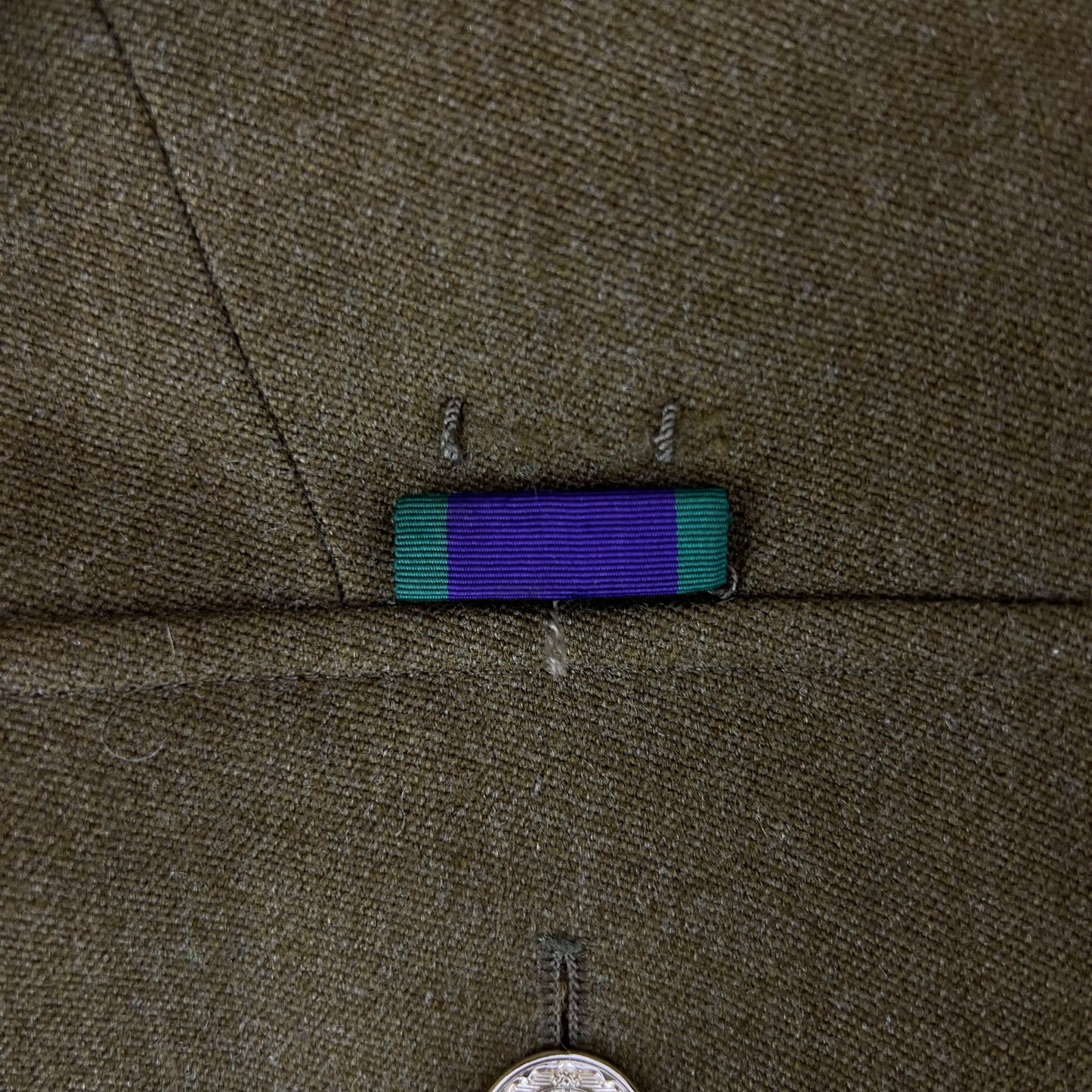 British Army 60s Moss Bros. No. 2 Olive Green Dress Jacket - RLC - Medium