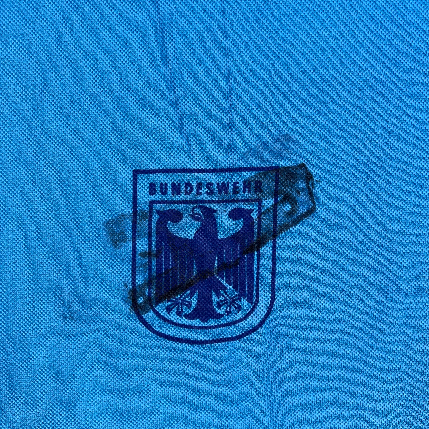 West German Army 70s Blue Training T Shirt - Medium Gr5