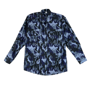 Romanian Army / Police M1990 Blue Leaf Camouflage Long Sleeve Shirt - Medium