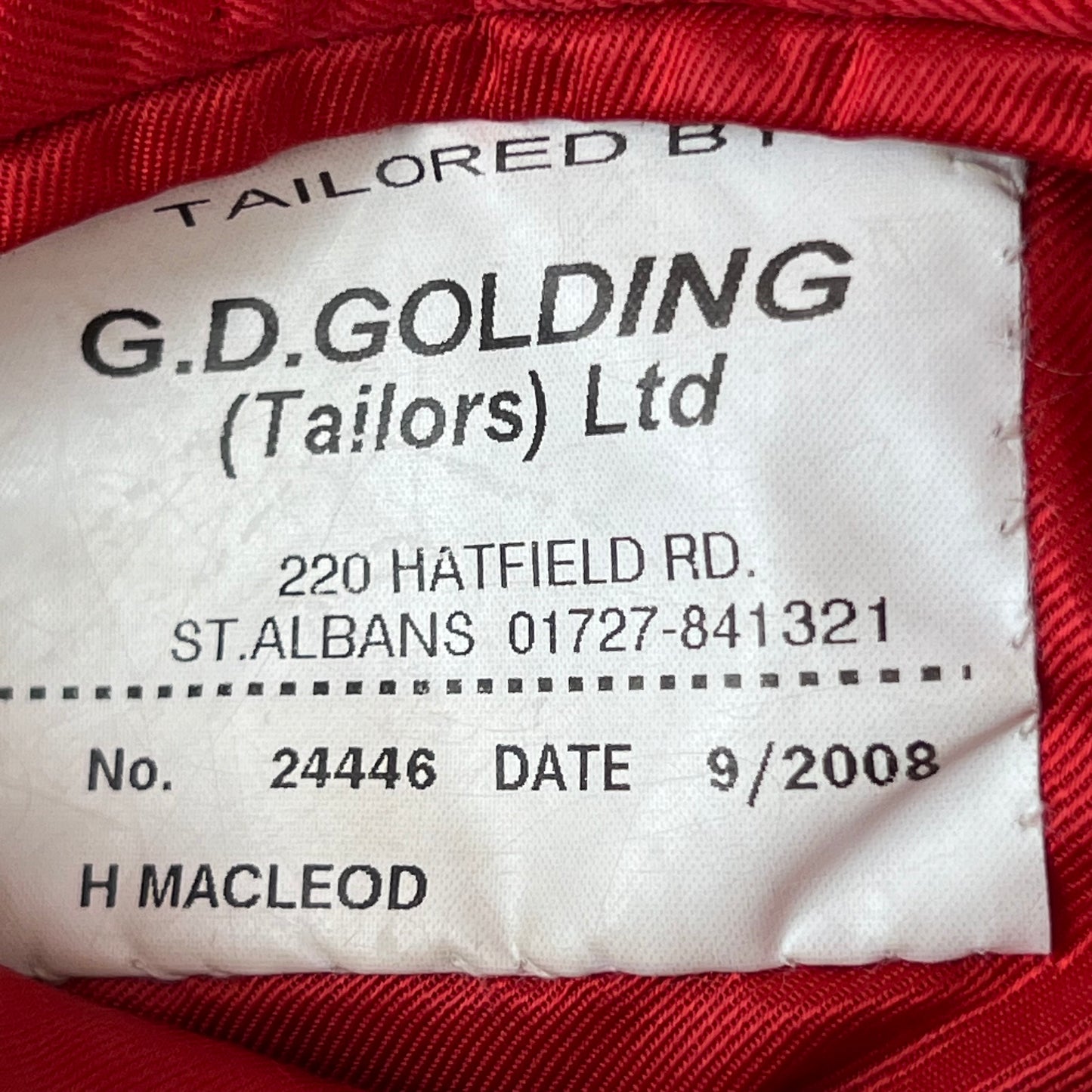 British Army Mess Dress Jacket - Royal Artillery Regiment - Medium