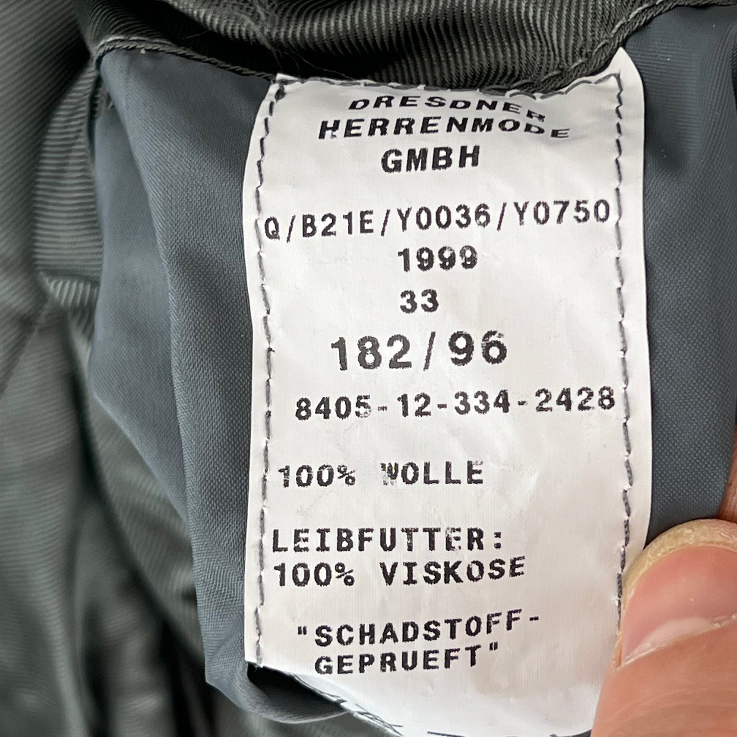 German Army Grey Dress Jacket - Medium 182/96