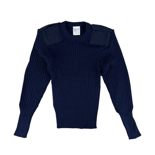 British Royal Navy Wool Crew Neck Pullover Jersey Jumper - Small 88cm