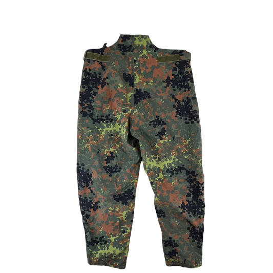 German Army Flecktarn Camo Waterproof Overalls / Overtrousers - W44 L29