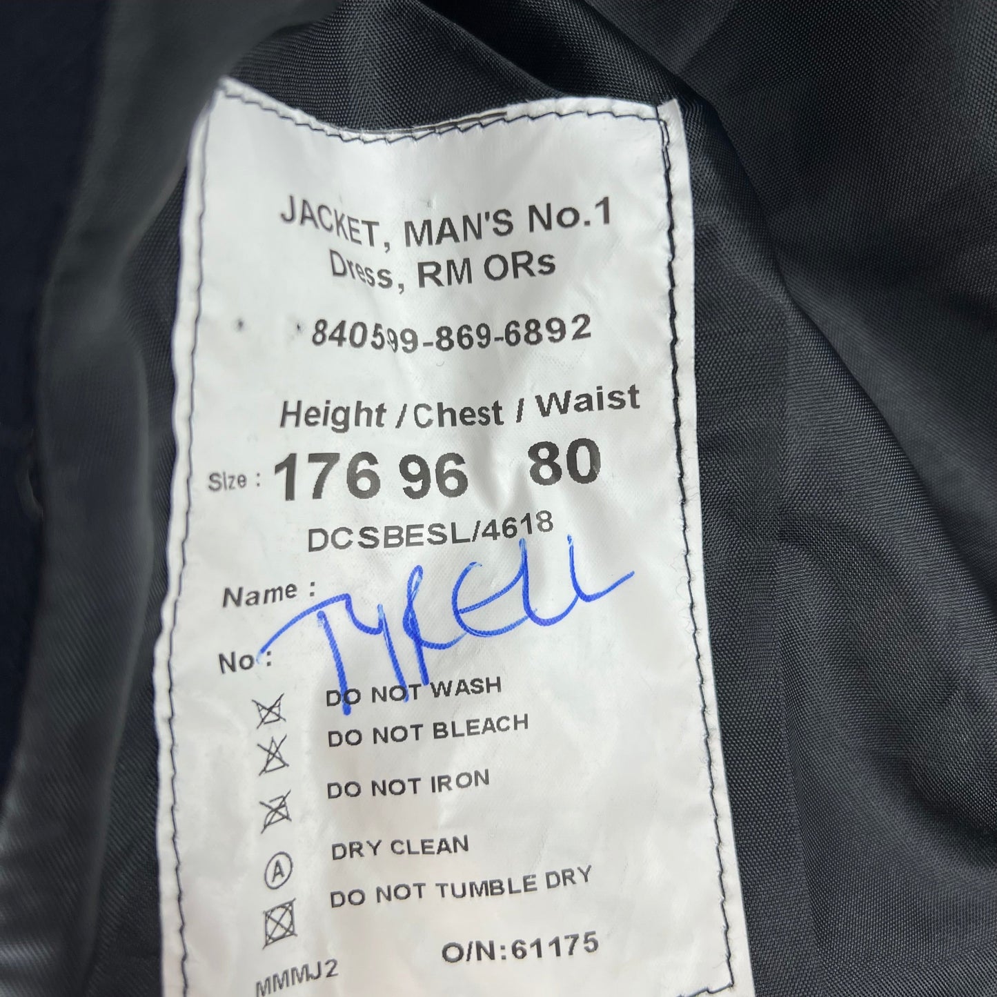 British Royal Marines No. 1 Dress Jacket - Medium 176/96