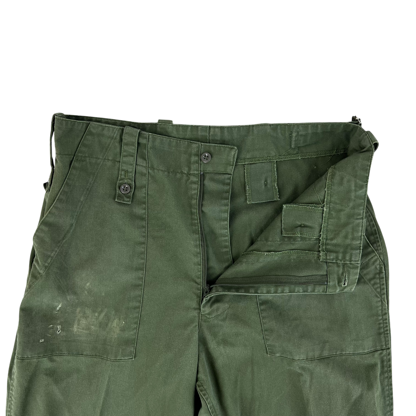 British Army Olive Green Fatigue Work Trousers - W34 L33