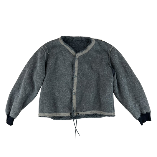 Czechoslovak Army Faux Fur Jacket Liner Cardigan M85 - Large